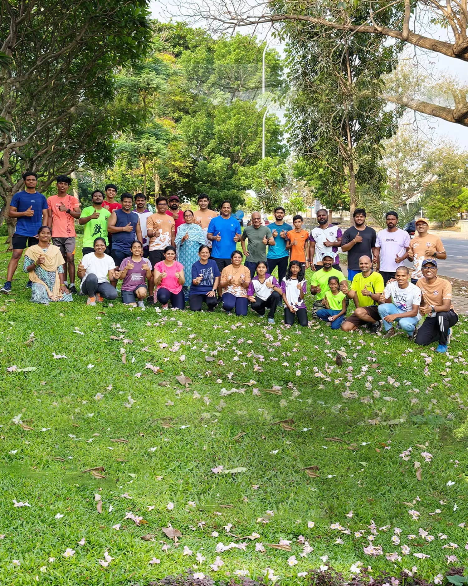MWC Runners members after a Sunday run